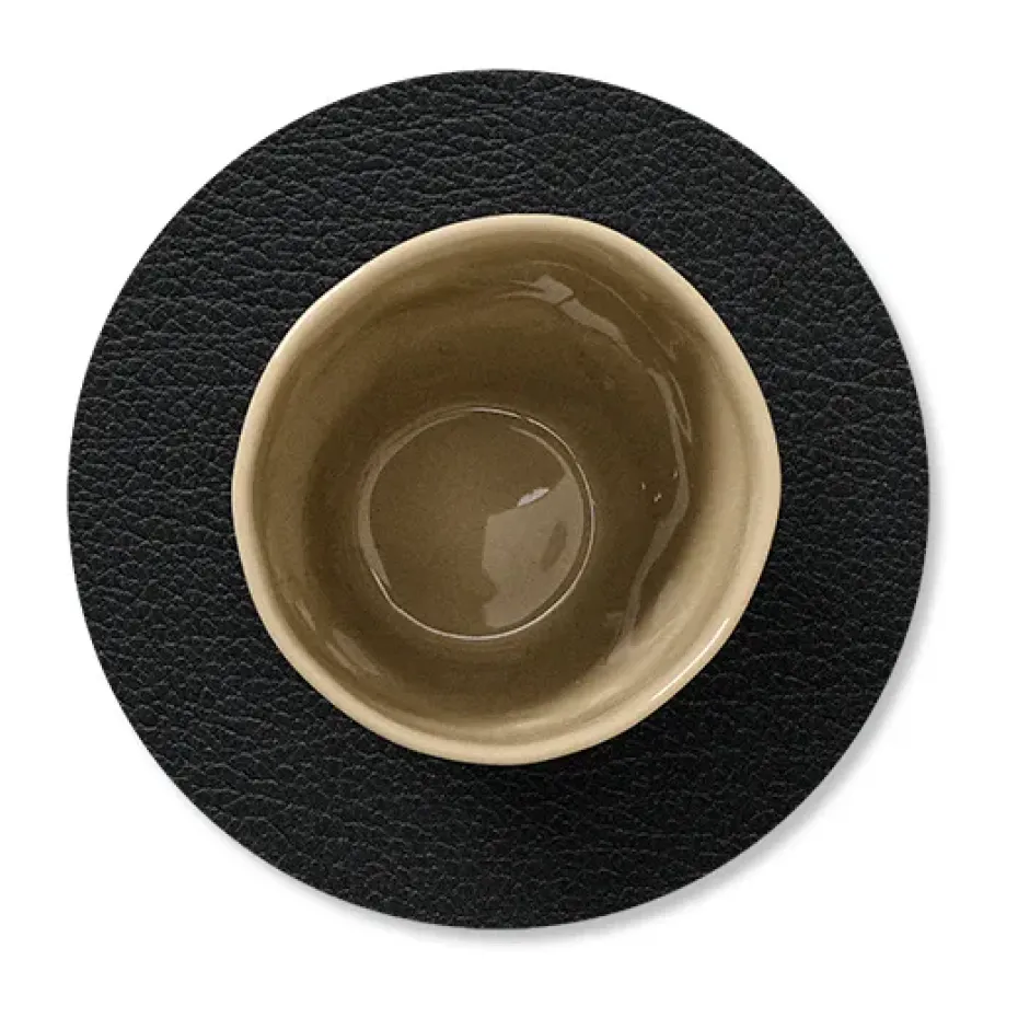 Bull onderzetter (glazen) keerbaar circle 1 St., zwart-bruin