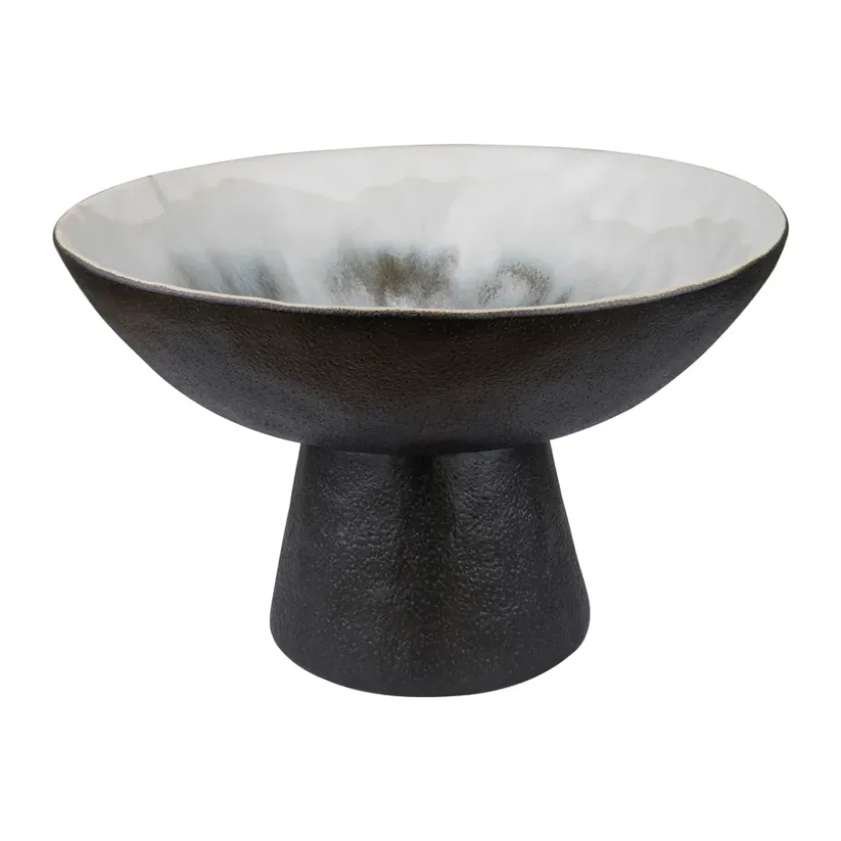 By Hand schaal op voet Ø31,5x20 cm, Off-white