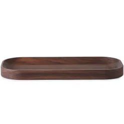 Carved Wood dienblad ovaal, Walnoot