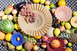 Celebrate rietjes 4-pack, Blauw-amber-roze-groen