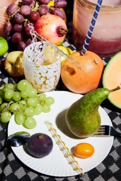 Celebrate rietjes 4-pack, Blauw-amber-roze-groen