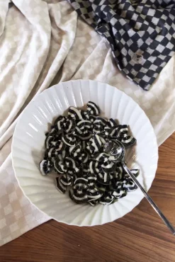 Checki stoffen servet 2-pack, Zwart