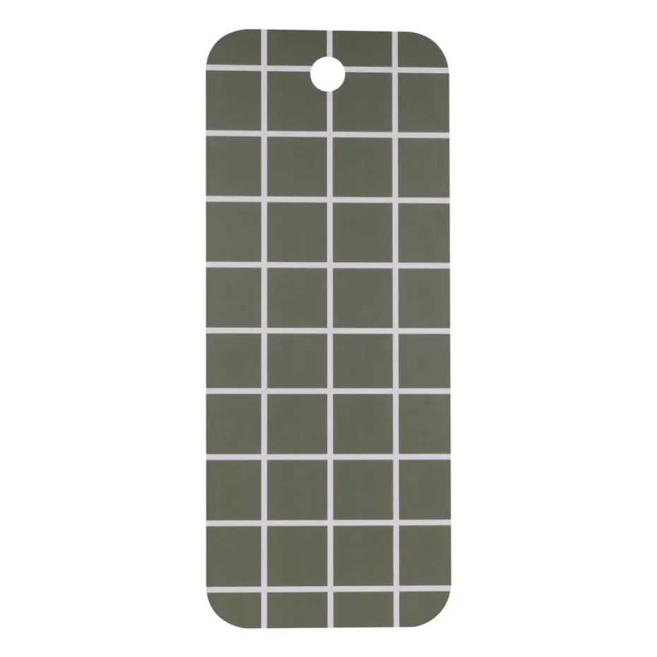 Checks & Stripes dienblad 18x44 cm, Green-beige