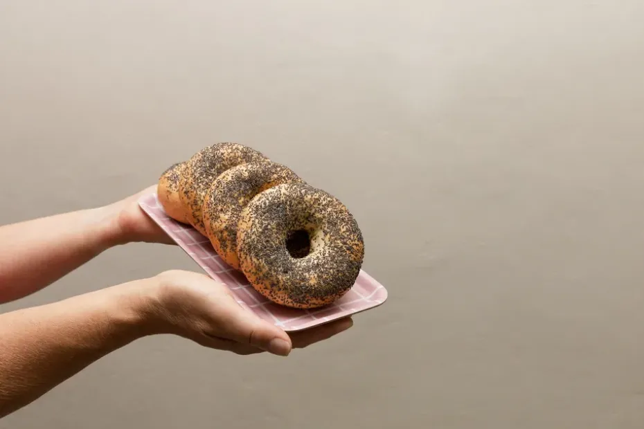 Checks & Stripes dienblad 13x27 cm, Roze-wit