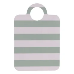 Checks & Stripes dienblad 21x31 cm, Mint-blauw
