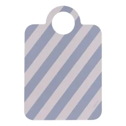 Checks & Stripes dienblad 21x31 cm, Mint-blauw