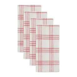 Chef katoenen servet 4-pack, Rood