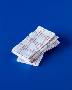 Chef katoenen servet 4-pack, Rood