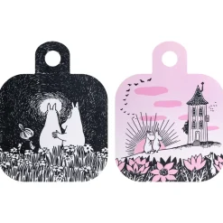 Chop & Serve Friendship dienblad 25x32 cm, Zwart-roze