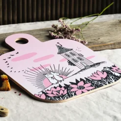 Chop & Serve Friendship dienblad 25x32 cm, Zwart-roze