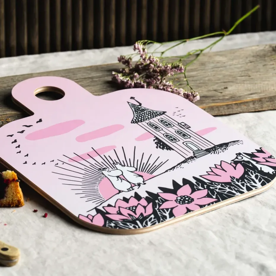 Chop & Serve Friendship dienblad 25x32 cm, Zwart-roze