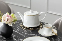 Château Septfontaines theepot 1,2 l, Wit-goud