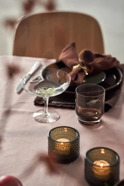 Clean linnen tafelkleed 145x350 cm , Dusty Rose