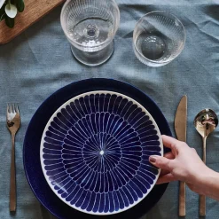 Clean linnen tafelkleed 145x350 cm , Smokey Blue