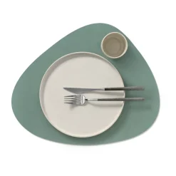 Cloud-Nupo placemat keerbaar curve L 1 St., antraciet-pastelgroen