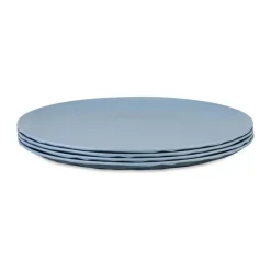 Club bord Ø26 cm 4-pack biocirculaire thermoplast, Nature flower blue