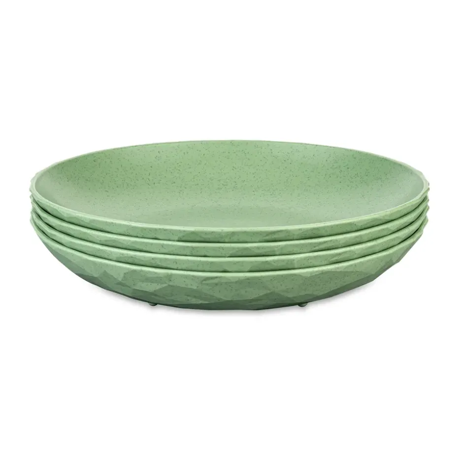 Club diepe schaal Ø22 cm 4-pack biocirk thermoplast, Nature leaf green