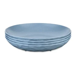 Club diepe schaal Ø22 cm 4-pack biocirk thermoplast, Nature flower blue