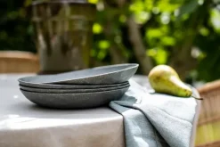 Club diepe schaal Ø22 cm 4-pack biocirk thermoplast, Nature ash grey