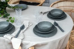 Club diepe schaal Ø22 cm 4-pack biocirk thermoplast, Nature ash grey