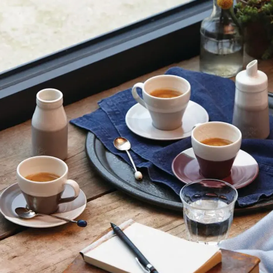 Coffee Studio suiker-, melkset, wit-grijs