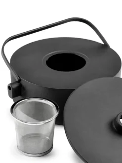 Collage theekan gietijzer 1,2 l, Black