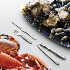 Colombina Fish schaaldiervork 4-pack, Roestvrij staal