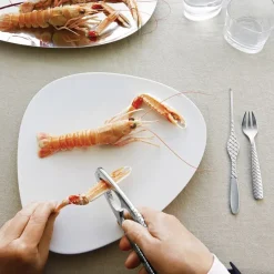 Colombina Fish schaaldiervork 4-pack, Roestvrij staal