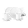 Compact koffieservies 18-delig, Wit