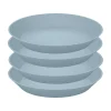 Connect diep bord Ø24 cm 4-pack, Nature flower blue