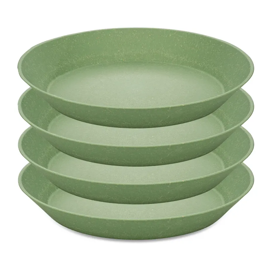 Connect diep bord Ø24 cm 4-pack, Nature leaf green