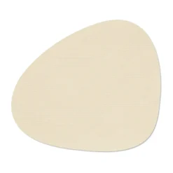 Corduroy placemat curve L, Vanilla