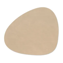 Corduroy placemat curve L, Sand