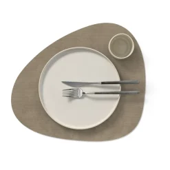 Corduroy placemat curve L, Nomad Grey
