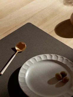 Corduroy placemat square L, Caviar