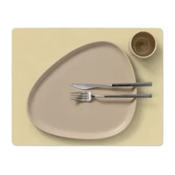 Corduroy placemat square L, Lemon Sorbet