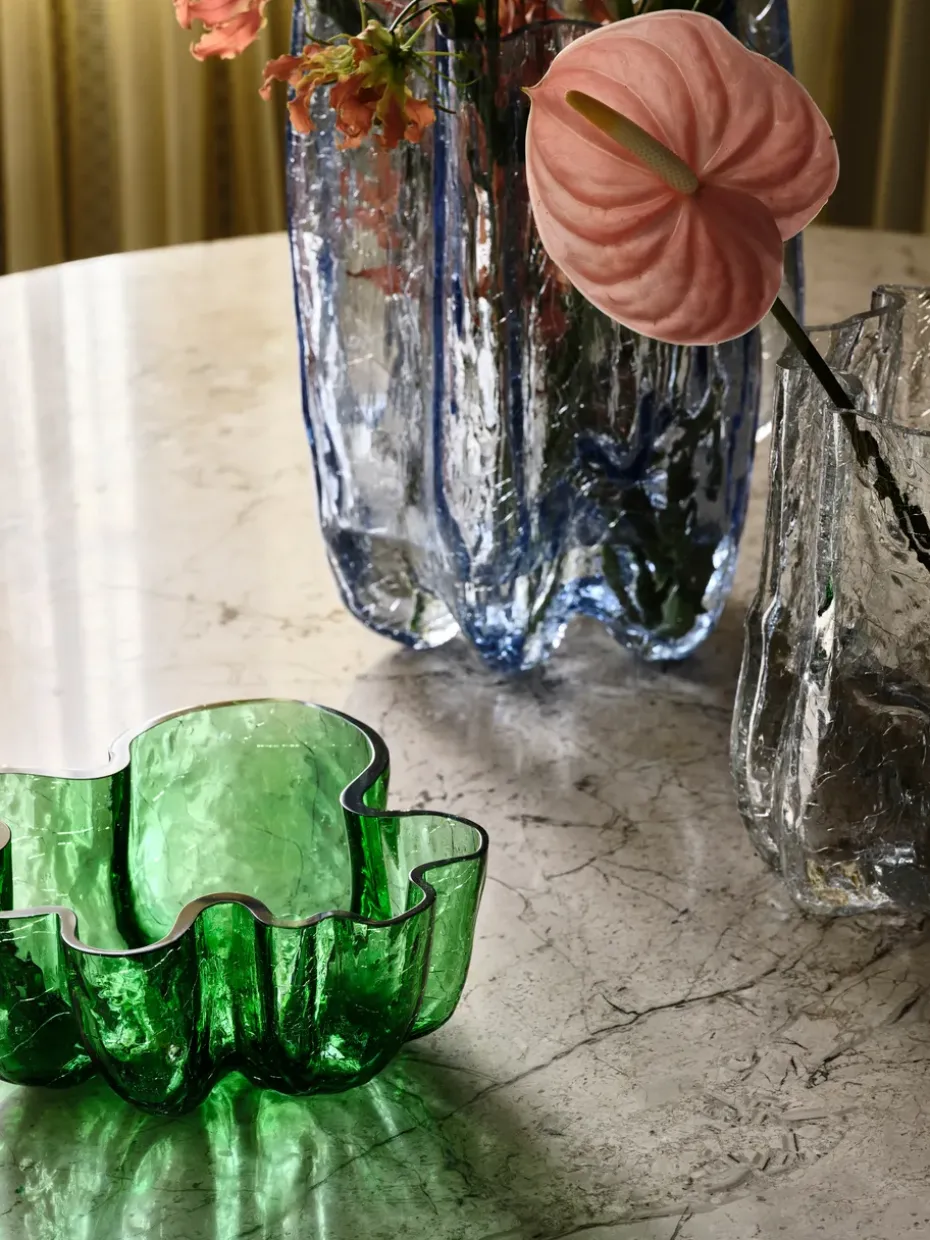 Crackle kom 10,5 cm, Groen