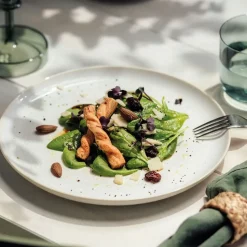 Crafted cotton bord Ø26 cm, White