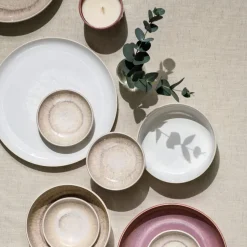 Crafted cotton kom Ø16 cm, White