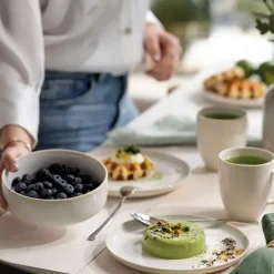 Crafted cotton kom Ø16 cm, White