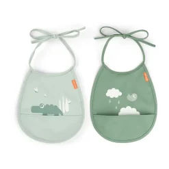 Croco Tiny slabbetje 2-pack, Green