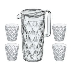 Crystal karaf incl. 4 glazen, Kristalhelder