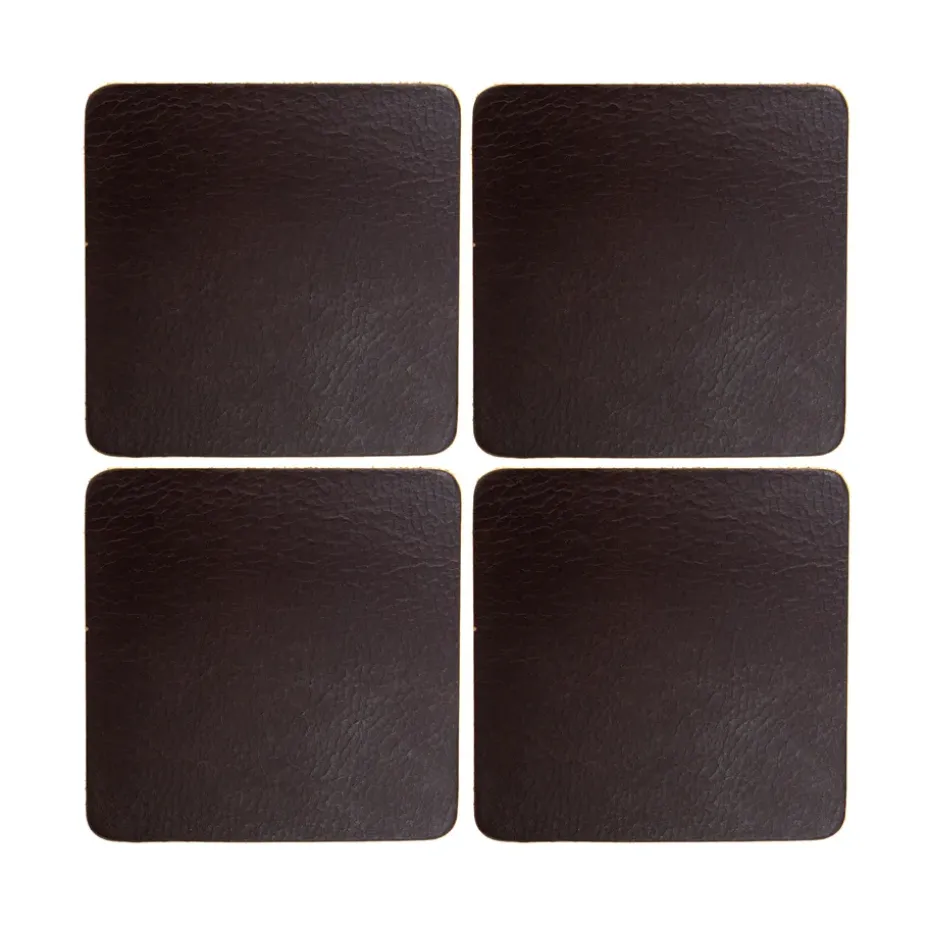 Cuba glasonderzetters 4-pack, Brown