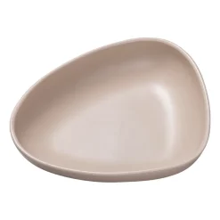 Curve Stoneware diep bord 19x22 cm, Sand