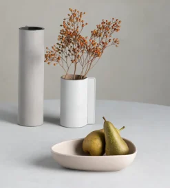 Curve Stoneware diep bord 19x22 cm, Sand