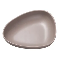 Curve Stoneware diep bord 19x22 cm, Warm grey