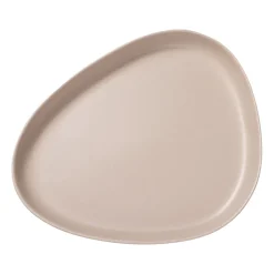 Curve Stoneware serveerschaal 30x35 cm, Sand