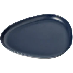 Curve Stoneware serveerschaal 30x35 cm, Navy blue