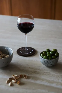 Dante glasonderzetters van kurk 4-pack, Bruin