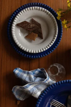 Daria bordje Ø18 cm 2-pack, Cotton white shiny